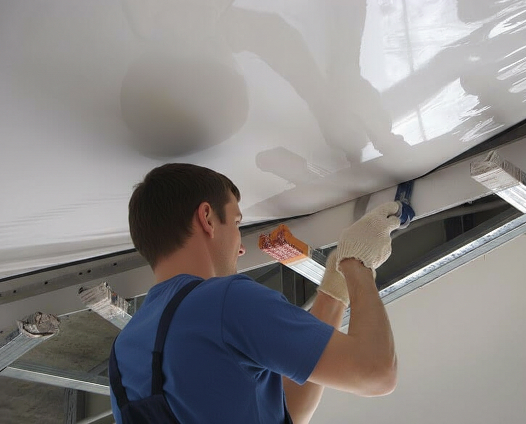 Монтаж натяжных потолков